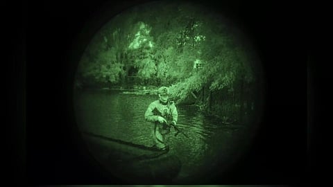 During a night mission in Kherson Region, Ukraine (AP)