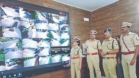 West Zone IG K Bhavaneeswari at the launch of modernised control room in Coimbatore outskirts