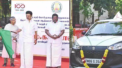 The cars were flagged off by Chief Minister Stalin