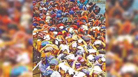 The crowd at Sabarimala