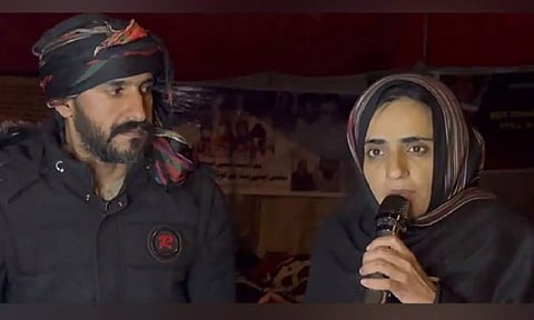 Zaheer Baloch with Mahrang Baloch (X/BYCislamabad)