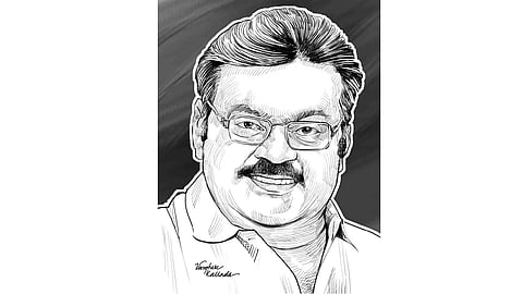 ‘Captain’ Vijaykanth (Illustration by Varghese Kallada)