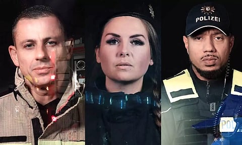 Visuals from the joint video uploaded by police and fire departments in Berlin (X/polizeiberlin)