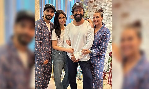 Vicky, Katrina, Neha, Angad (Instagram)