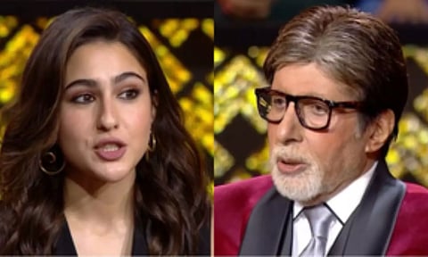Sara Ali Khan plays 'Knock Knock' with Amitabh Bachchan