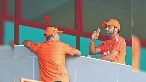 India head coach Rahul Dravid and captain Rohit Sharma