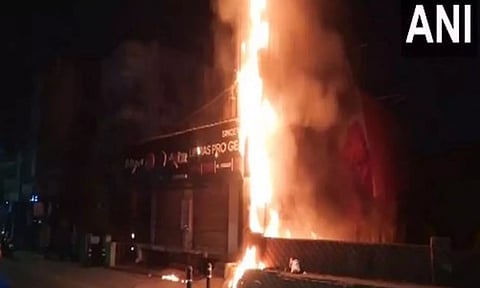 Visuals of the fire accident