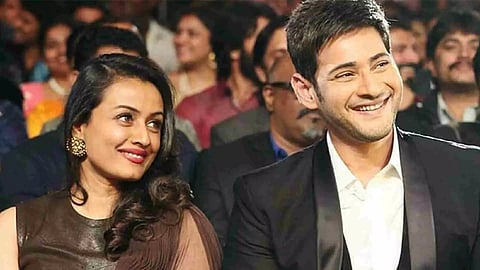 Telugu actor Mahesh Babu with wife Namrata Shirodkar
