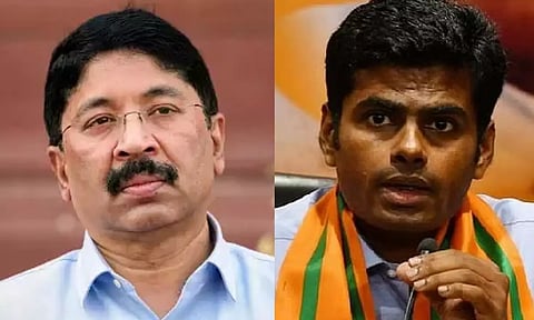 &nbsp;Dayanidhi Maran; State BJP president K Annamalai