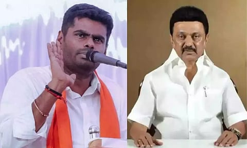 State BJP president K Annamalai, CM Stalin