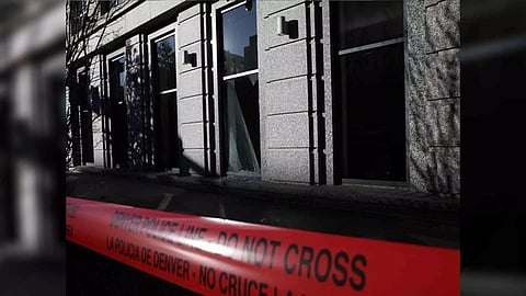 The scene at the Colorado Supreme Court after break in (Reuters)