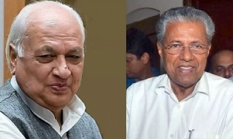 Kerala Governor Arif Mohammed Khan and Chief Minister Pinarayi Vijayan (IANS)
