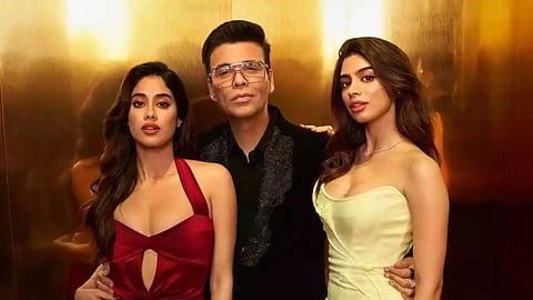 Janhvi Kapoor Karan Johar and Khushi Kapoor