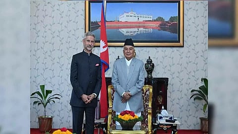 External Affairs Minister S Jaishankar, Nepal President Ram Chandra Paudel (Nepal President's Office)