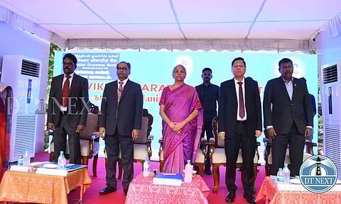 Union Finance Minister Nirmala Sitharaman attends Viksit Bharat Sankalp Yathra in Chennai's Kodambakkam. (Photo credit: Agathesh)