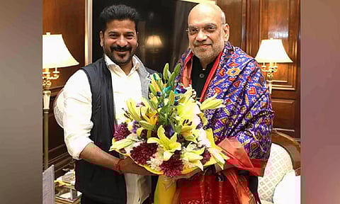 Telangana CM A Revanth Reddy &amp; Union Home Minister Amit Shah (IANS)
