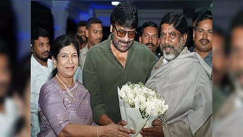 Chiranjeevi, Surekha Konidala , Dy CM Bhatti Vikramarka (ANI)