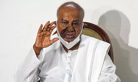 JDS Chief HD Deve Gowda (ANI)