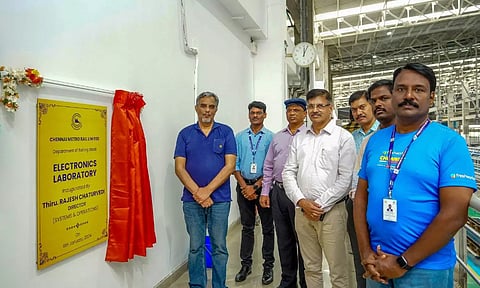 The CMRL opens an electronic laboratory at the rolling stock division of the Koyambedu depot. (X/@cmrlofficial)