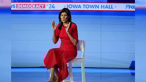 Republican presidential candidate former UN Ambassador Nikki Haley (AP)