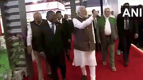 Prime Minister Narendra Modi at Vibrant Gujarat Global Trade Show (Photo/ANI)