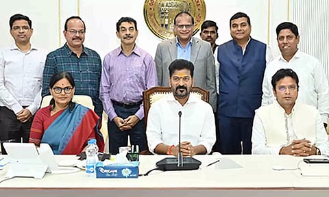 Telangana CM Revanth Reddy holds talks with Godrej Agrovet Company (ANI)