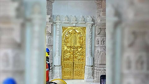 Visuals of Golden door at Ram Mandir (Photo/ANI)