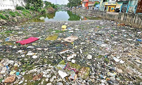 Clogged Buckingham canal played havoc during the recent monsoon in north and central Chennai (Photo: Hemanathan.M)