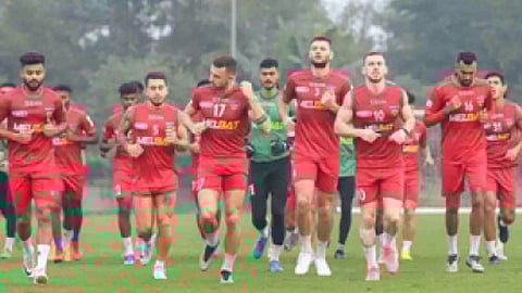 Still from the training practice (Photo/IANS)