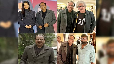 Producer Kewal Garg with Team 'Merry Christmas' (Photo/IANS)