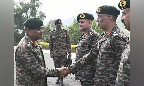 Army chief Gen Manoj Pande along with Northern Army Commander in Jammu Kashmir (ANI)