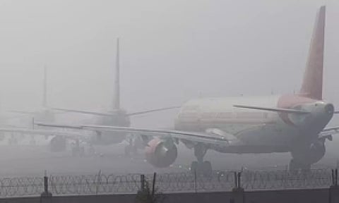 Visual from Delhi airport. (IANS)