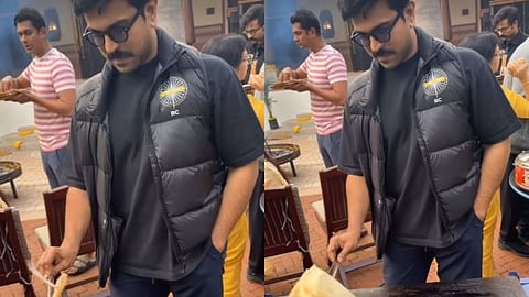 Actor Ram Charan seen flipping dosas (IANS)