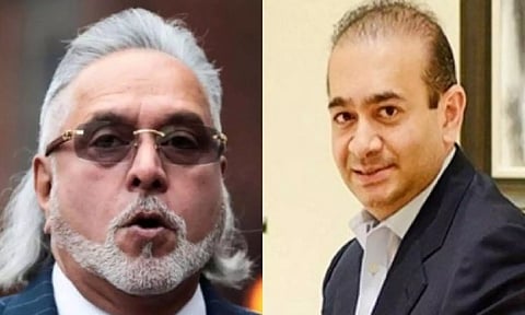 Fugitive businessmen Vijay Mallya; Nirav Modi (ANI)