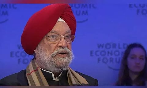 Union Minister Hardeep Singh Puri at World Economic Forum (Image: YouTube/WEF)
