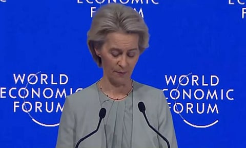 Ursula von der Leyen, President of the European Commission addresses the World Economic Forum (ANI)