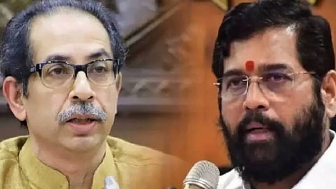 &nbsp;Former CM Uddhav Thackeray and Chief Minister Eknath Shinde (Photo/IANS)