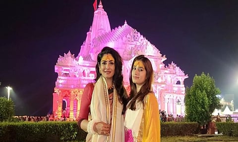 Raveena Tandon offers prayers at Somnath Temple with daughter Rasha Thadani
