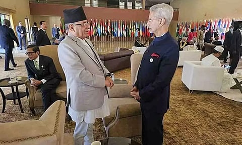 S Jaishankar and Pushpa Kamal Dahal (X)