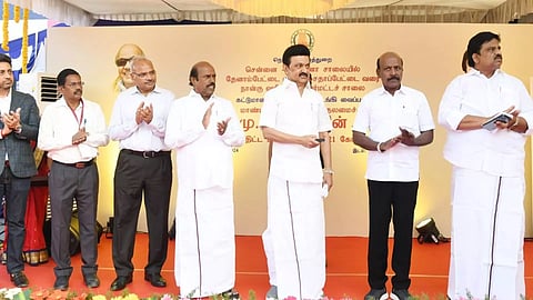 CM Stalin launches works on elevated road along Anna Salai
