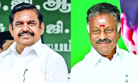 (L) Edappadi K Palaniswami; O Panneerselvam (R)