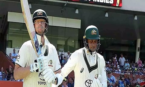 Steve Smith and Usman Khawaja (X)