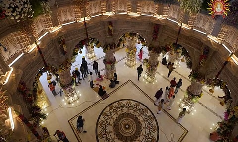 A view of the Shri Ram Janambhoomi Mandir (X/@ShriRamTeerth)
