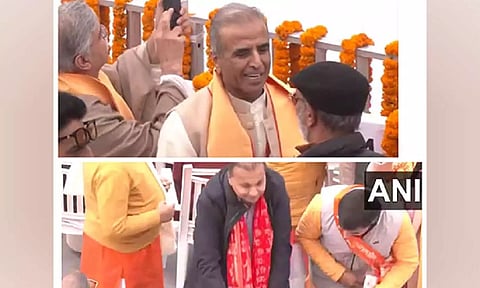 Industrialists Anil Ambani, Sunil Mittal arrive in Ayodhya for Pran Pratistha ceremony (Images: ANI)