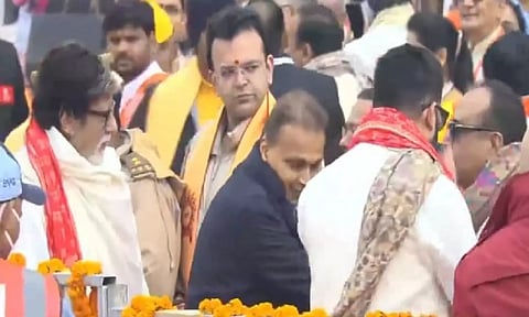 Amitabh Bachchan at Shri Ram Janambhoomi Mandir (ANI)