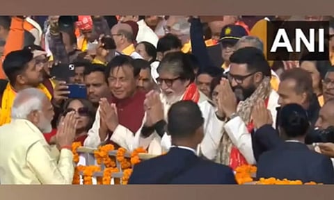 Visual from Pran Pratishtha' ceremony (ANI)