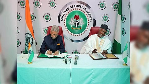 External Affairs Minister S Jaishankar with Nigerian Foreign Minister Yusuf Tuggar (Photo: X @DrSJaishankar)