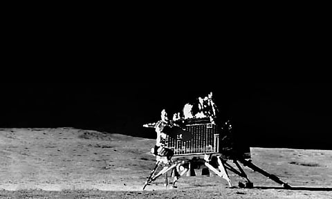 An image of the Chandrayaan-3 Vikram lander on the moon (ISRO)