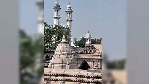 A view of Kashi Vishwanath Temple and Gyanvapi Mosque, in Varanasi. (ANI)