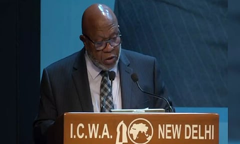 UNGA President Dennis Francis at 47th Sapru House Lecture (ANI)